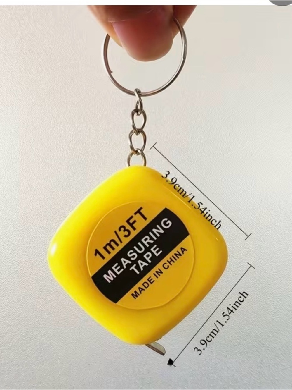 💕5/25💕Yellow 1m/3ft Measuring Tape Keychain
